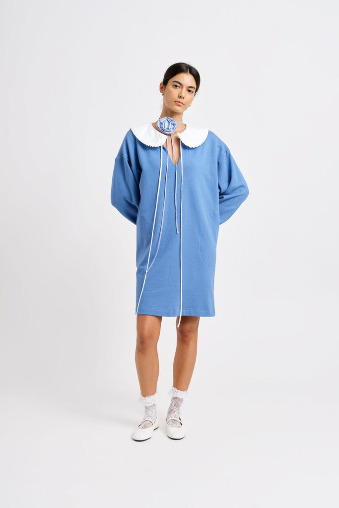 Eliza Faulkner Designs Inc. Dresses Darcy Sweater Dress Periwinkle Bue