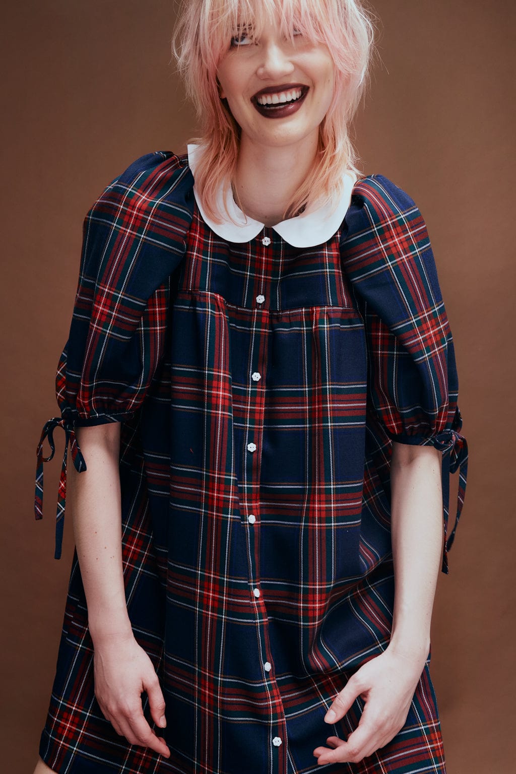 Navy 2024 tartan dress