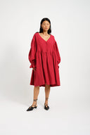 Eliza Faulkner Designs Inc. Dresses Heather Dress Maroon Red