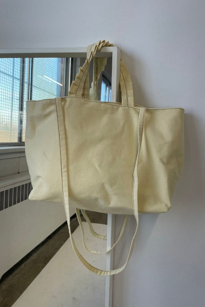 Eliza Faulkner Designs Inc. Frill Tote Bag Yellow Twill Sample