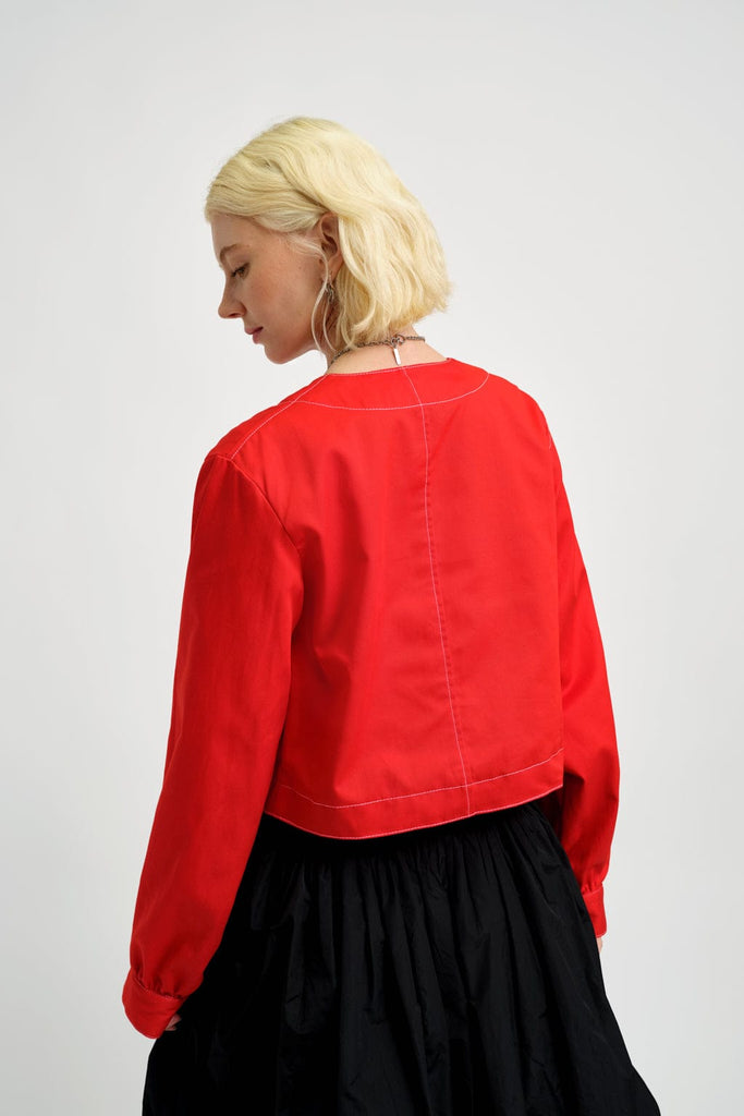 Eliza Faulkner Designs Inc. Jackets Carrie Jacket Cherry Red Twill