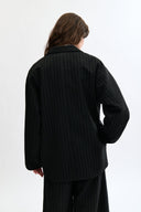 Eliza Faulkner Designs Inc. Jackets Mara Coat Black pinstripe