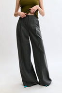 Eliza Faulkner Designs Inc. Pants Lavoy Pant Grey Pinstripe