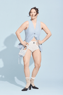 Eliza Faulkner Designs Inc. Pants Ula Organic Cotton Waffle Panty White