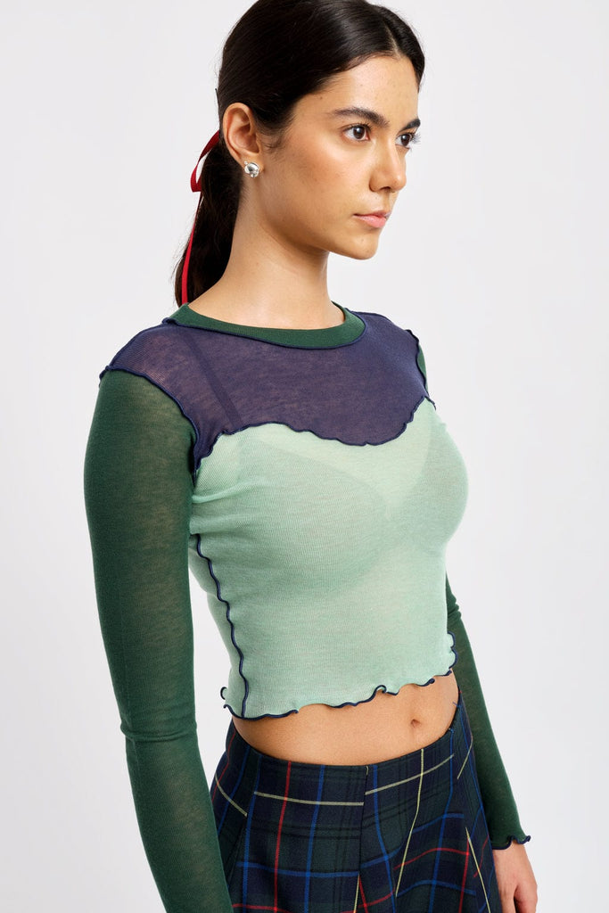 Eliza Faulkner Designs Inc. Shirts & Tops Bella Top Green & Navy