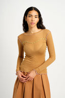 Eliza Faulkner Designs Inc. Shirts & Tops Delia Top Camel
