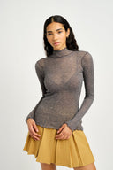 Eliza Faulkner Designs Inc. Shirts & Tops Jane Turtleneck Dark Grey