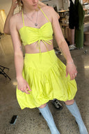 Eliza Faulkner Designs Inc. Tops Frankie Halter Top Green