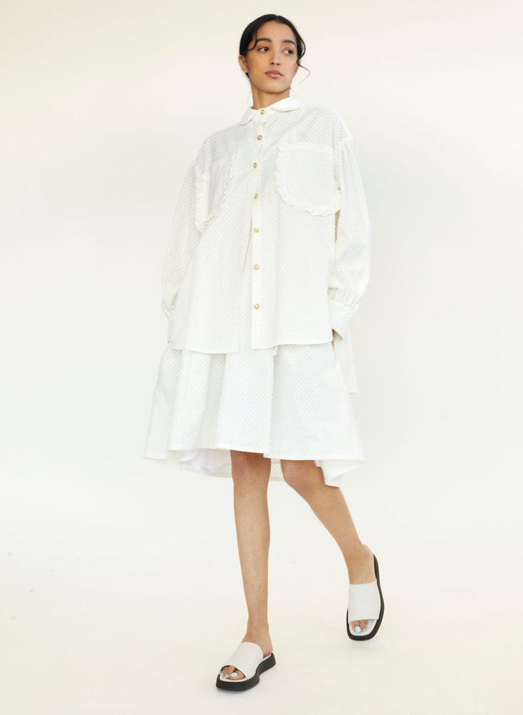Eliza Faulkner Designs Inc. Dress White Eyelet Tig Dress