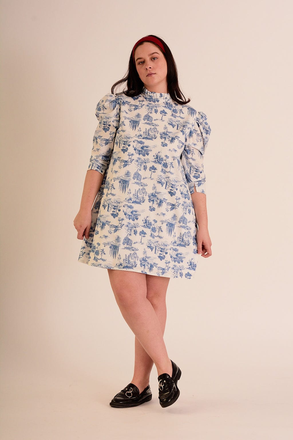 Duck Print Billie Dress in Light Blue by Dolly & Dotty – Modern Millie