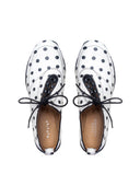 EF x Maguire Shoes COMING SOON - Eliza 24/7 Trainer in White Polka Dots