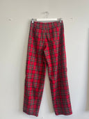 Eliza Faulkner Designs Inc. 4 Pre-loved Sam Pant Red Plaid - Size 4
