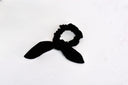 Eliza Faulkner Designs Inc. Accessories Bow-Tie "Bunni" Scrunchie in Black Linen