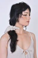 Eliza Faulkner Designs Inc. Accessories Bow-Tie "Bunni" Scrunchie in Natural Linen
