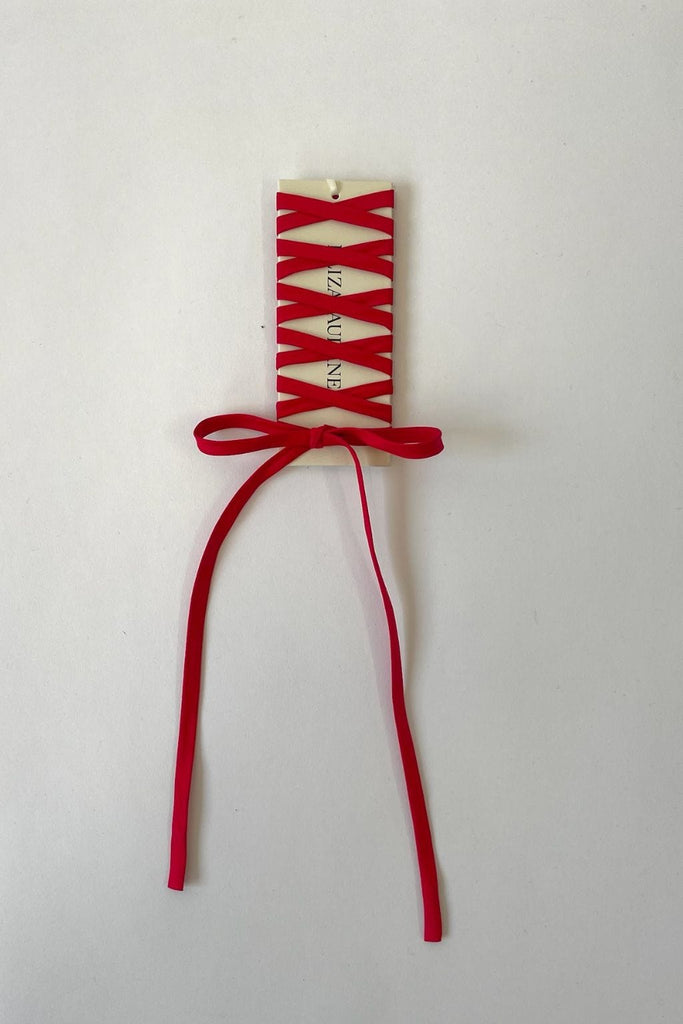 Eliza Faulkner Designs Inc. Accessories Bow-tie Spaghetti Strap Red
