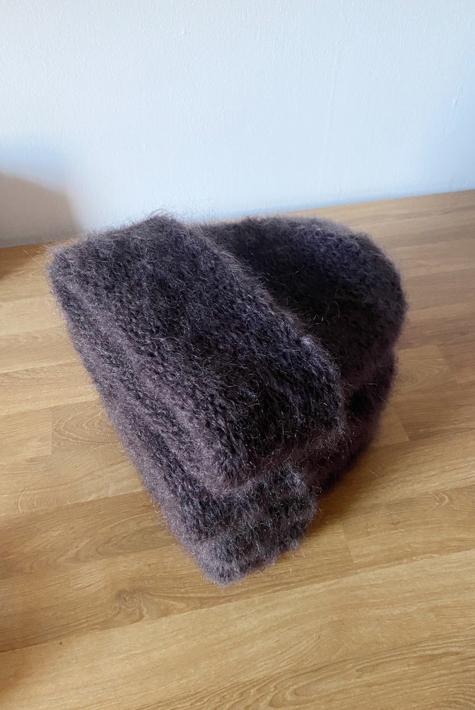 Eliza Faulkner Designs Inc. Accessories Cloud Mohair Beanie Chocolate Brown