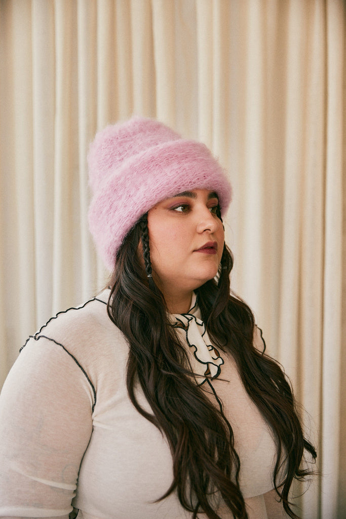 Eliza Faulkner Designs Inc. Accessories Cloud Mohair Beanie Orchid Pink