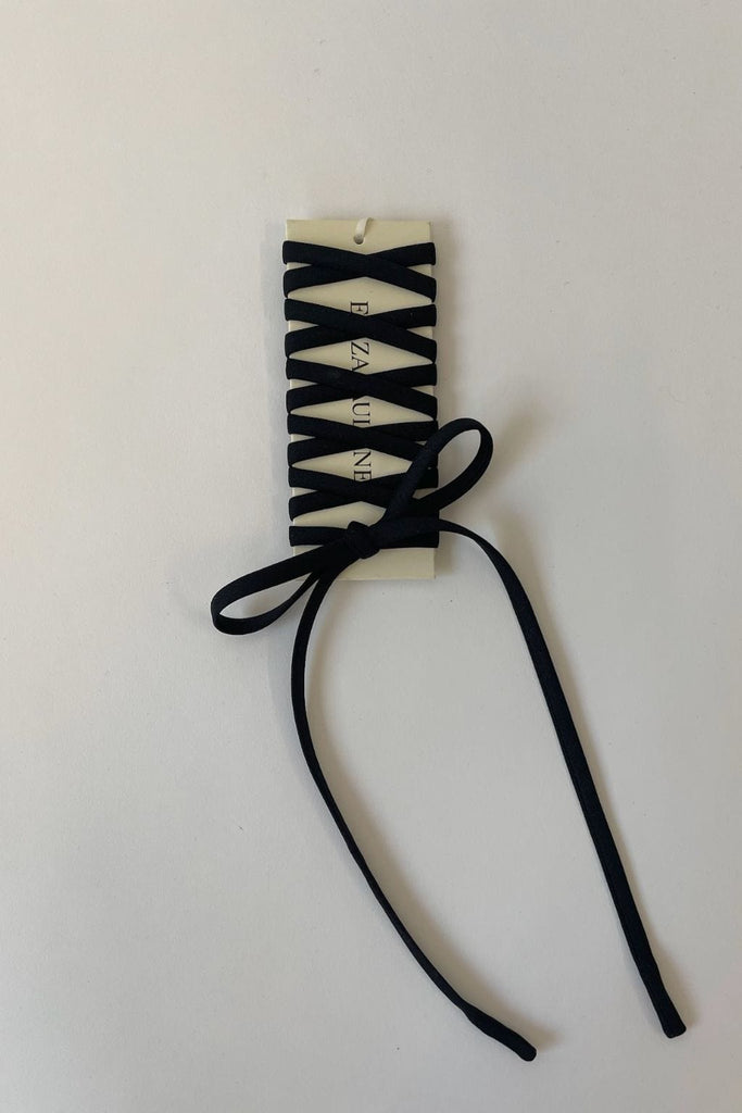 Eliza Faulkner Designs Inc. Accessories Spaghetti Ribbon Black
