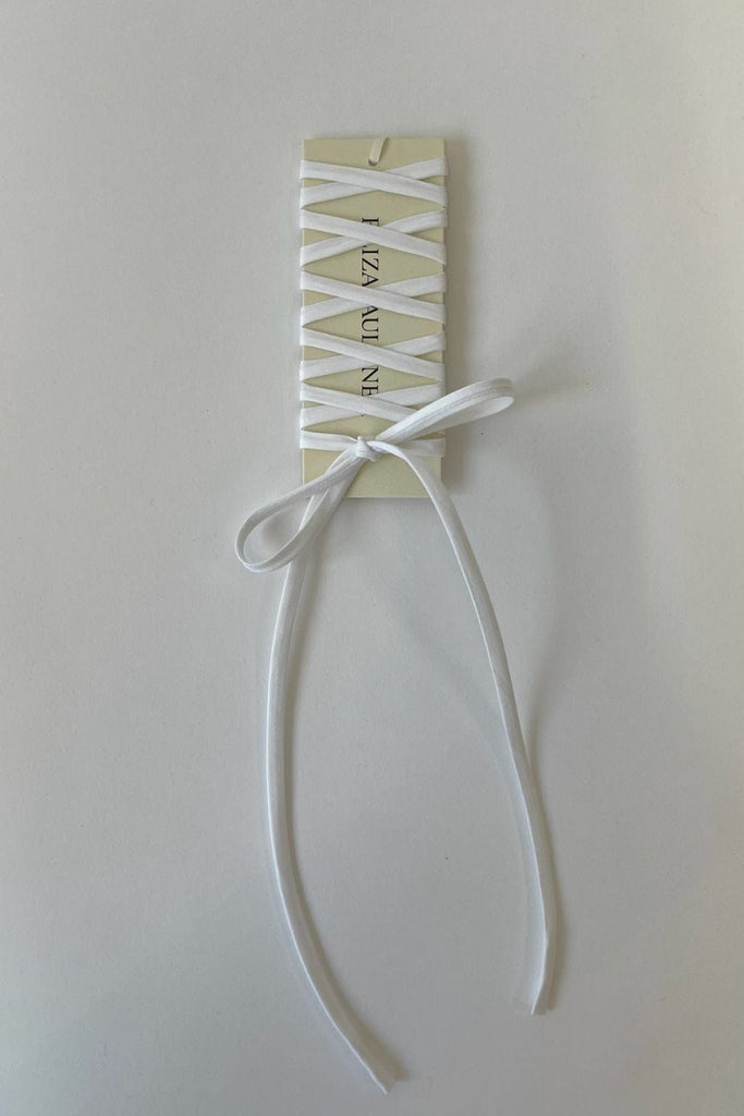 Eliza Faulkner Designs Inc. Accessories Spaghetti Ribbon White