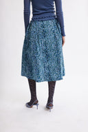 Eliza Faulkner Designs Inc. Audrey Skirt Blue Leopard