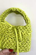 Eliza Faulkner Designs Inc. Bags Crochet Bag Chartreuse Taffeta
