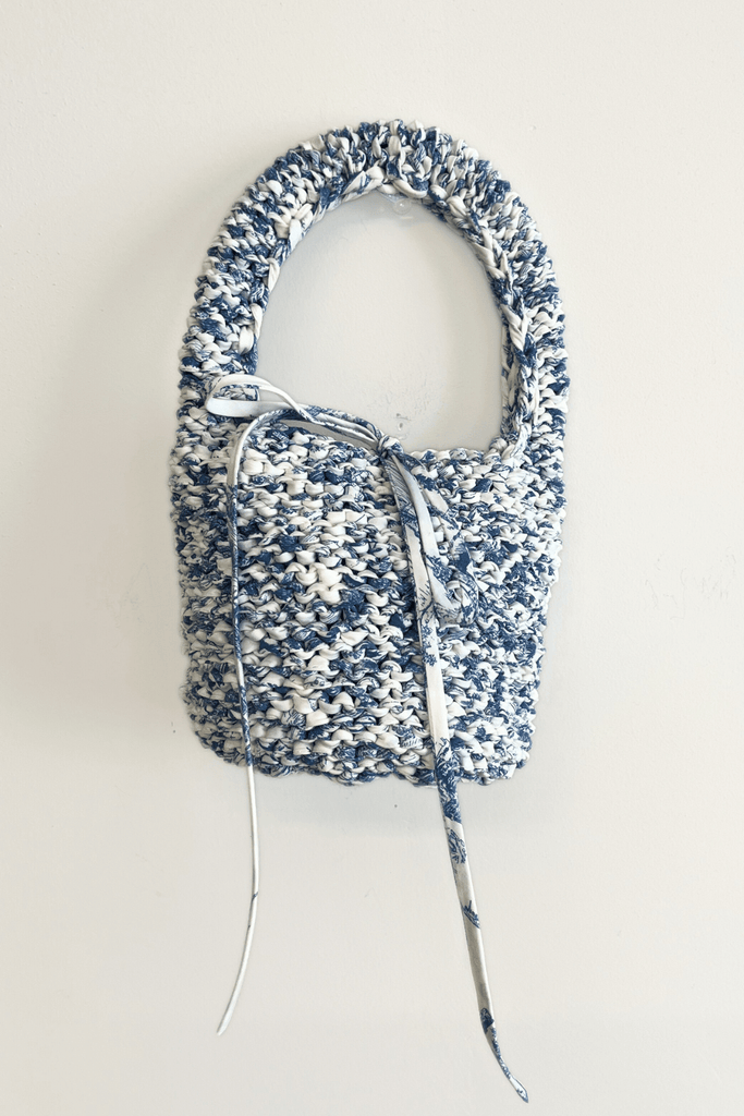 Eliza Faulkner Designs Inc. Bags Knitted Bag Blue Toile de Jouy