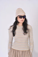 Eliza Faulkner Designs Inc. Beanie in Off-White Stripe