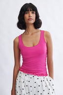 Eliza Faulkner Designs Inc. Becca Microknit Tank Top Pink