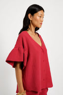 Eliza Faulkner Designs Inc. Blouses Dottie Blouse Red