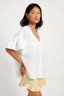 Eliza Faulkner Designs Inc. Blouses Dottie Blouse White