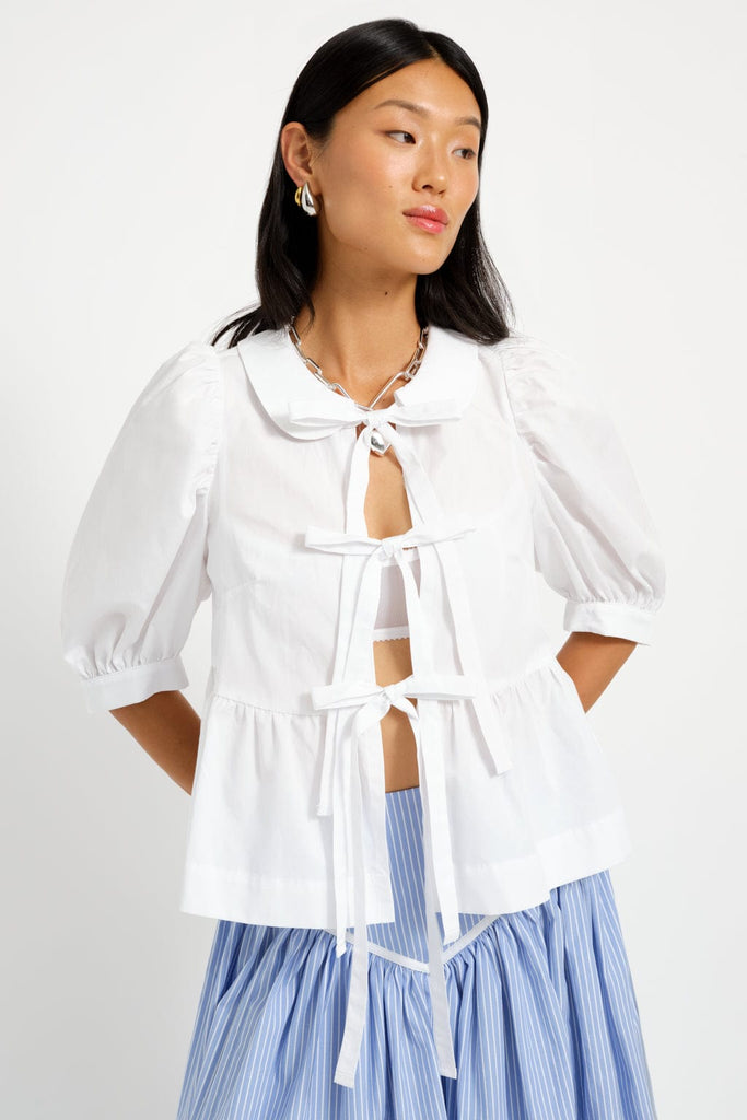 Eliza Faulkner Designs Inc. Blouses Georgie Blouse White