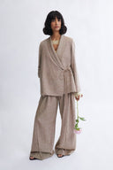 Eliza Faulkner Designs Inc. Blythe Blazer Beige Cotton Linen