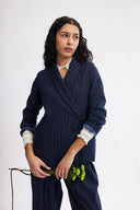 Eliza Faulkner Designs Inc. Blythe Blazer Navy Pinstripe
