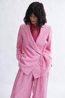 Eliza Faulkner Designs Inc. Blythe Blazer Pink Cotton Linen