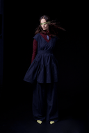Eliza Faulkner Designs Inc. COMING SOON - Ines Dress in Navy Pinstripe