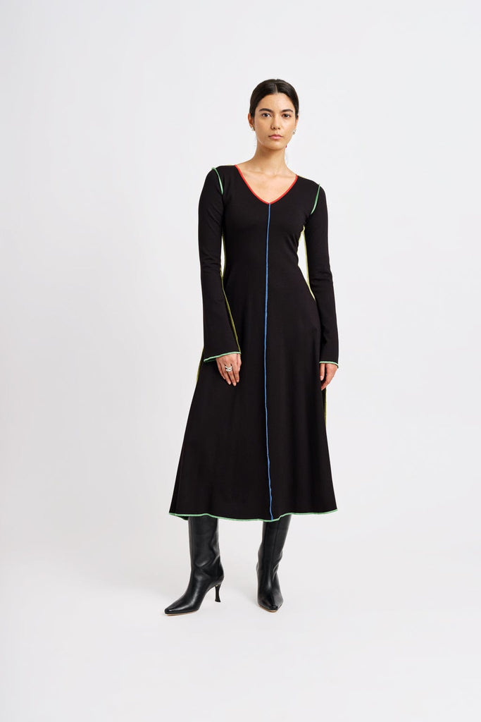 Eliza Faulkner Designs Inc. Dresses Clara Dress Black & Multicolor
