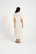 Eliza Faulkner Designs Inc. Dresses Cotton Trompe L'oeil Dress Beige