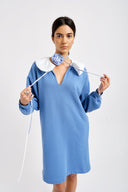 Eliza Faulkner Designs Inc. Dresses Darcy Sweater Dress Periwinkle Bue