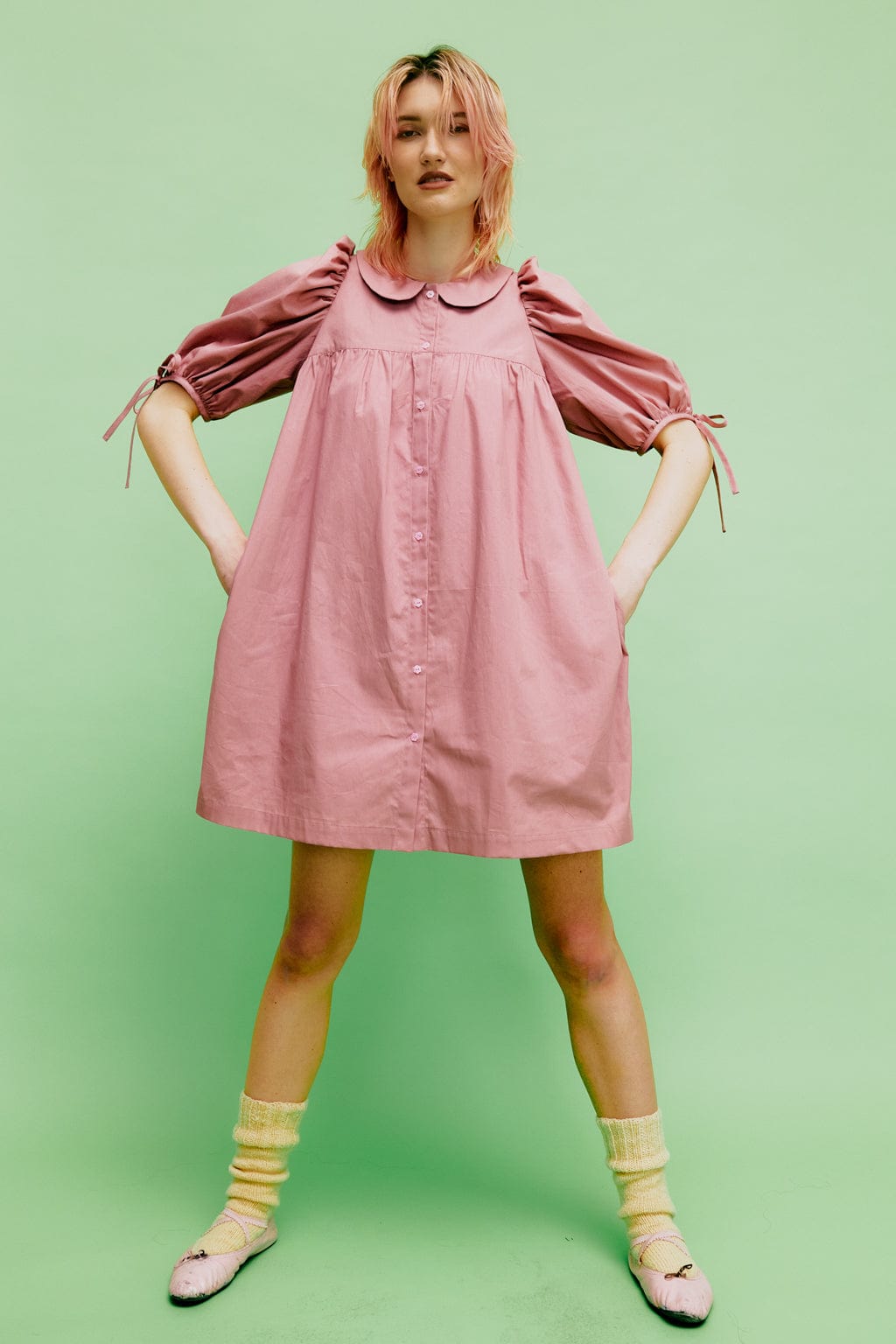 pink poplin dress Evelyn Poplin Dress Pink – Eliza Faulkner Designs Inc