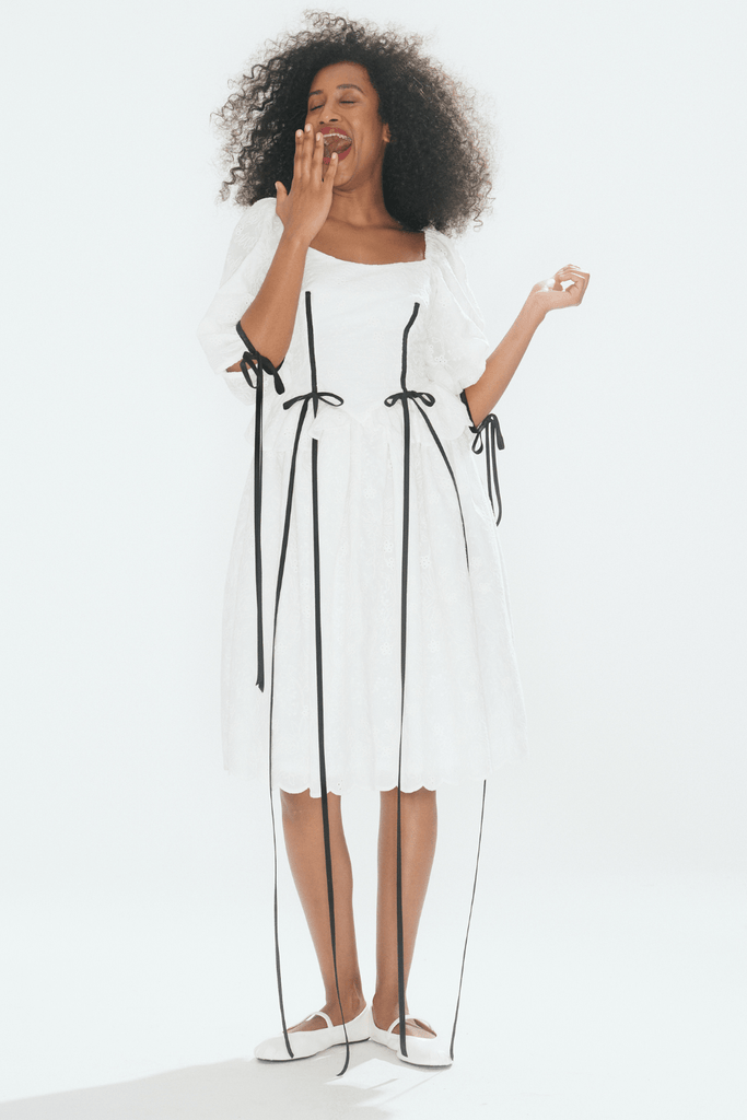 Eliza Faulkner Designs Inc. Dresses Pascale Dress White Eyelet