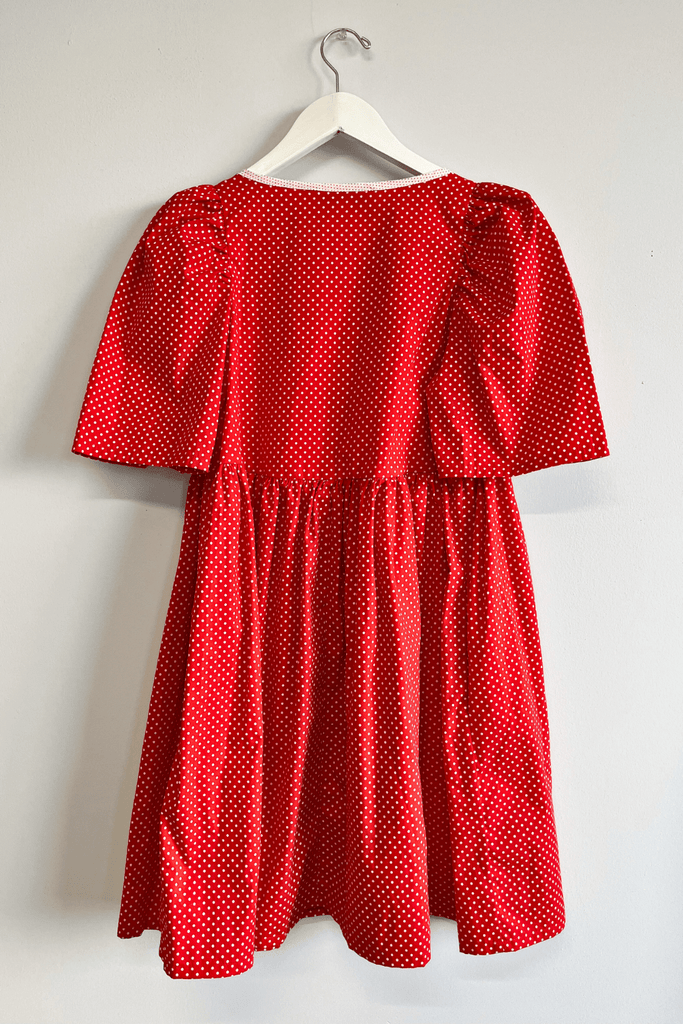 Eliza Faulkner Designs Inc. Dresses S Sample Dress Red Polkadots