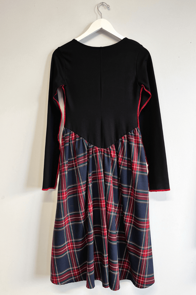 Eliza Faulkner Designs Inc. Dresses S Sample Joan Dress Black And Navy Plaid