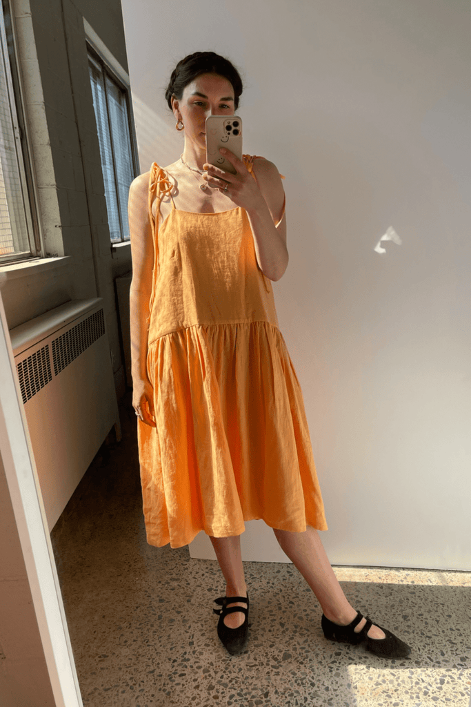 Eliza Faulkner Designs Inc. Dresses Tig Dress Melon Linen