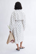Eliza Faulkner Designs Inc. Emanuella Trench White Polka Dot