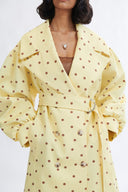 Eliza Faulkner Designs Inc. Emanuella Trench Yellow Polka Dot