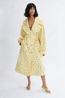 Eliza Faulkner Designs Inc. Emanuella Trench Yellow Polka Dot