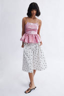 Eliza Faulkner Designs Inc. Frances Polka Dot Short In Cookies and Cream