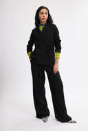 Eliza Faulkner Designs Inc. Jackets Blythe Blazer in Black Pinstripe