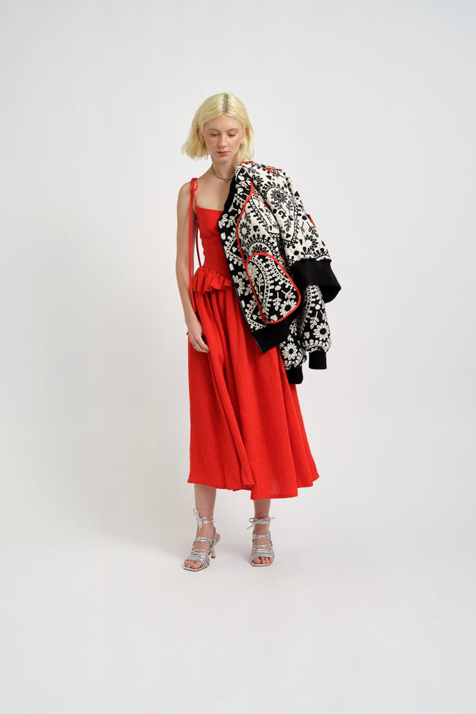 Eliza Faulkner Designs Inc. Jackets Frida Jacket Black & White Jaquard
