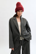 Eliza Faulkner Designs Inc. Jackets Mara Coat Grey pinstripe